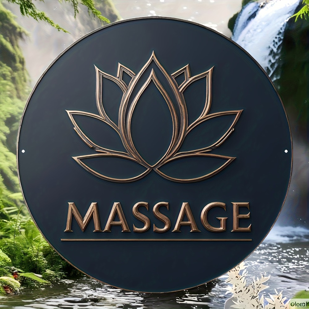 Spa Wellness Yoga - Insegna da Parete Minimalista in Alluminio