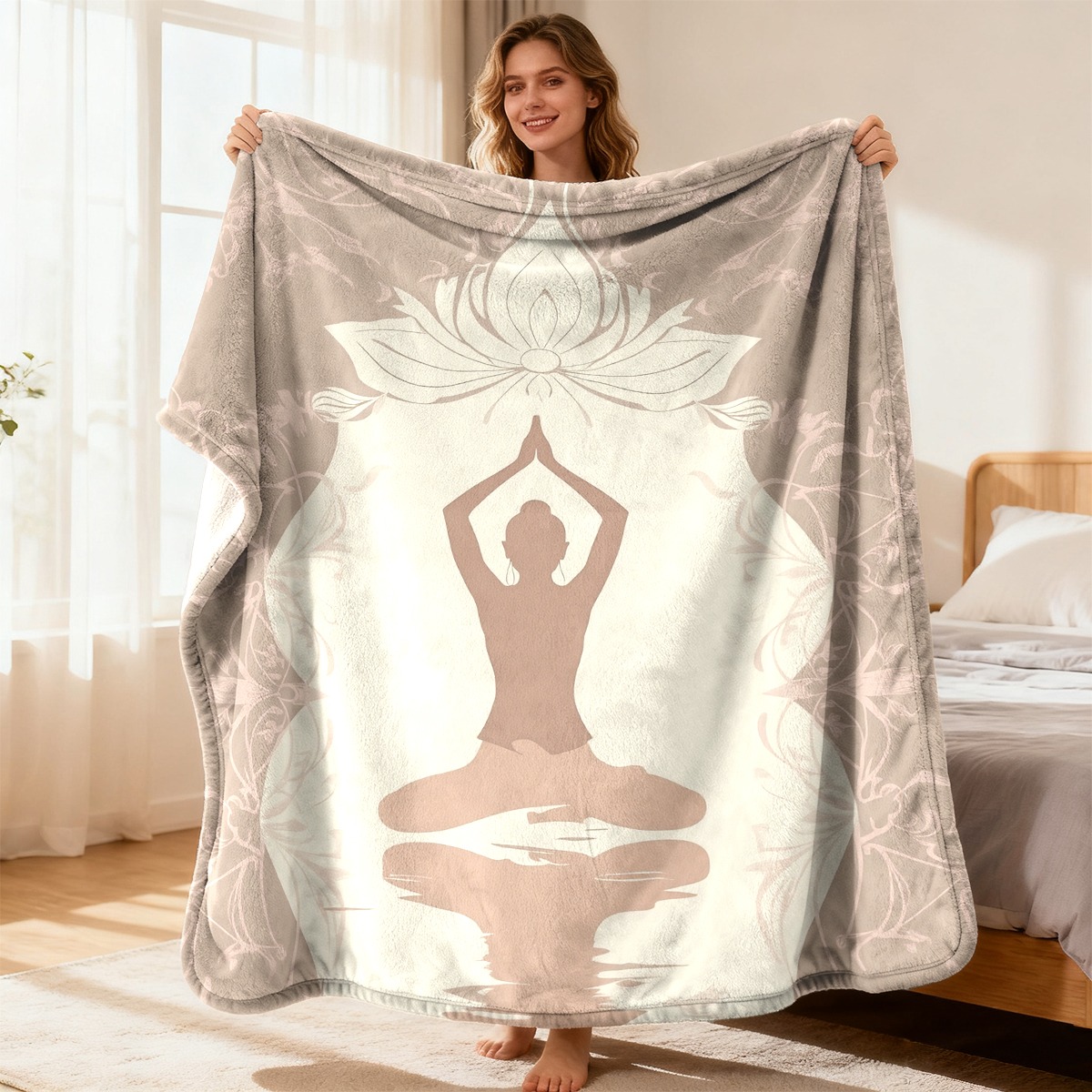 Spa Wellness Yoga - Lussuosa Coperta in Pile Morbido per